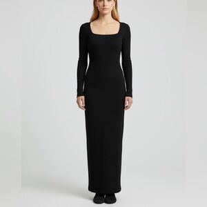 Fashion Nova - Long Sleeve Maxi Dress (XS) - Black Bodycon